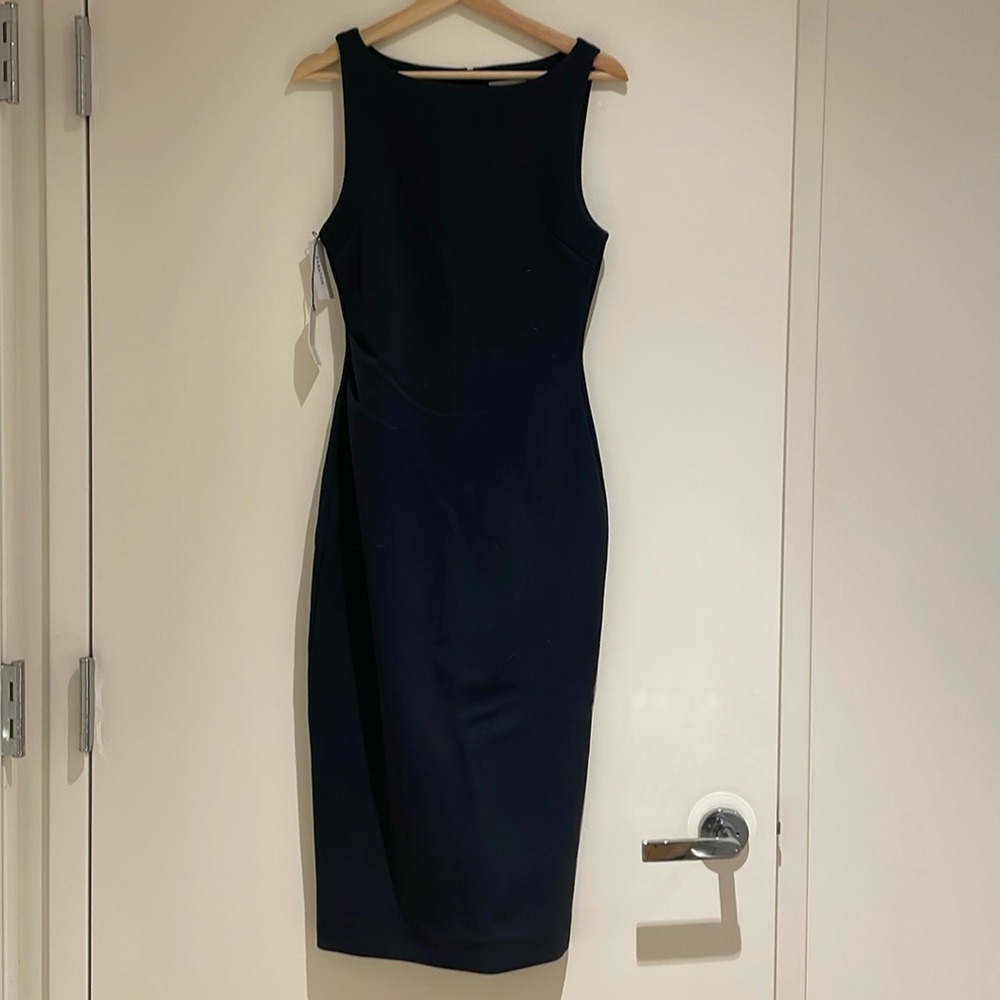 Aritzia Babaton Doorway Dress in Dark Night Navy